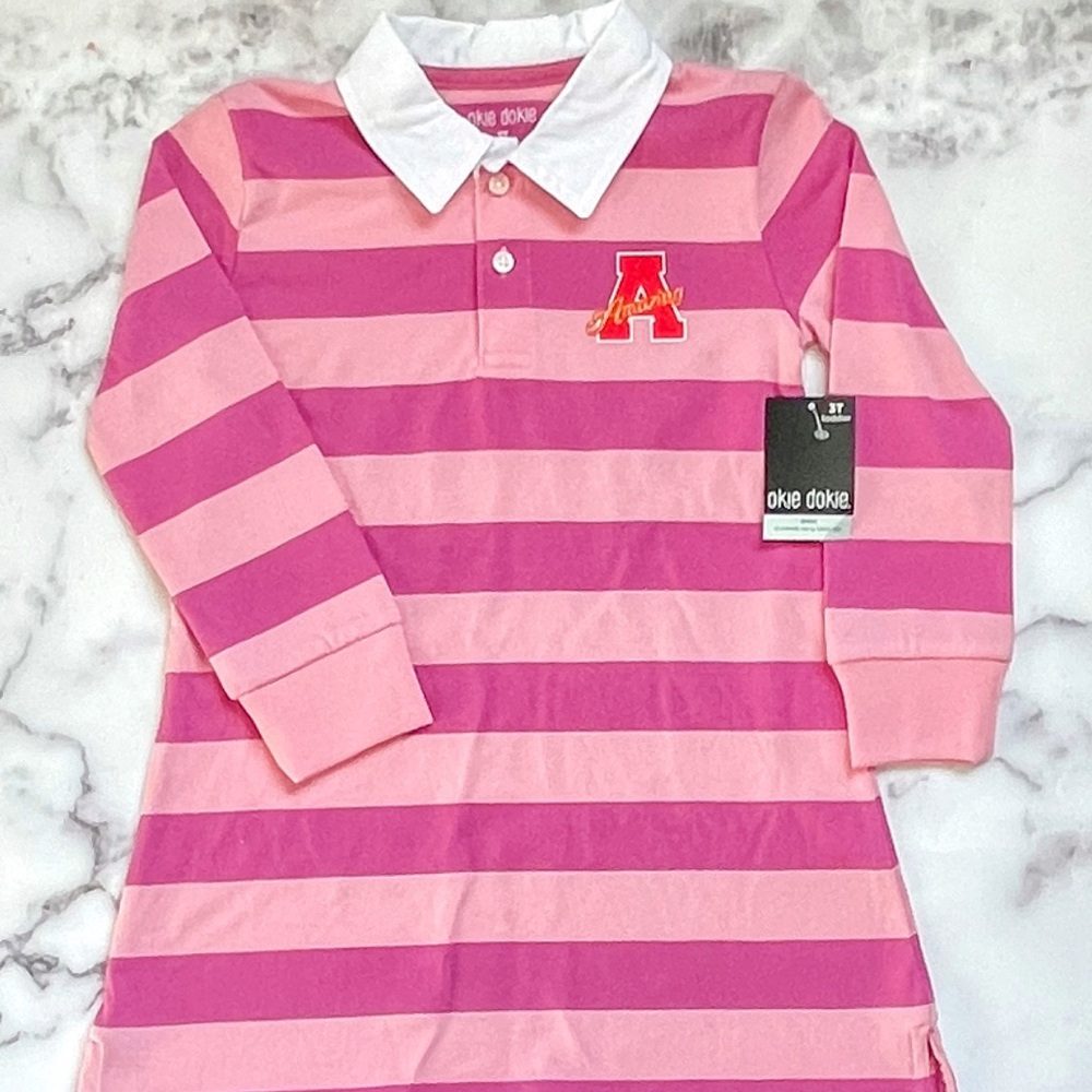 Okie Dokie Toddler & Little Girls Long Sleeve A-Line Dress